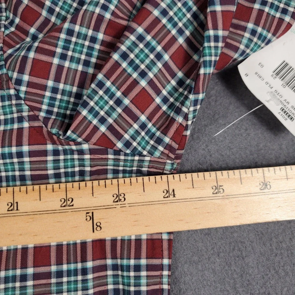 Vineyard Vines On-The-Go Performance Plaid Shirt XL Crimson Red brrr Cooling NEW